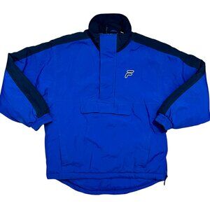Fila Throwback 90s Vintage Blue & Black Full Zip Outdoor Jacket, Men's Large